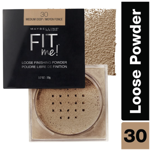 Maybelline New York Fit Me Loose Finishing Powder, Silky & Lightweight Powder - 20 Light Medium(20g) - Image 2